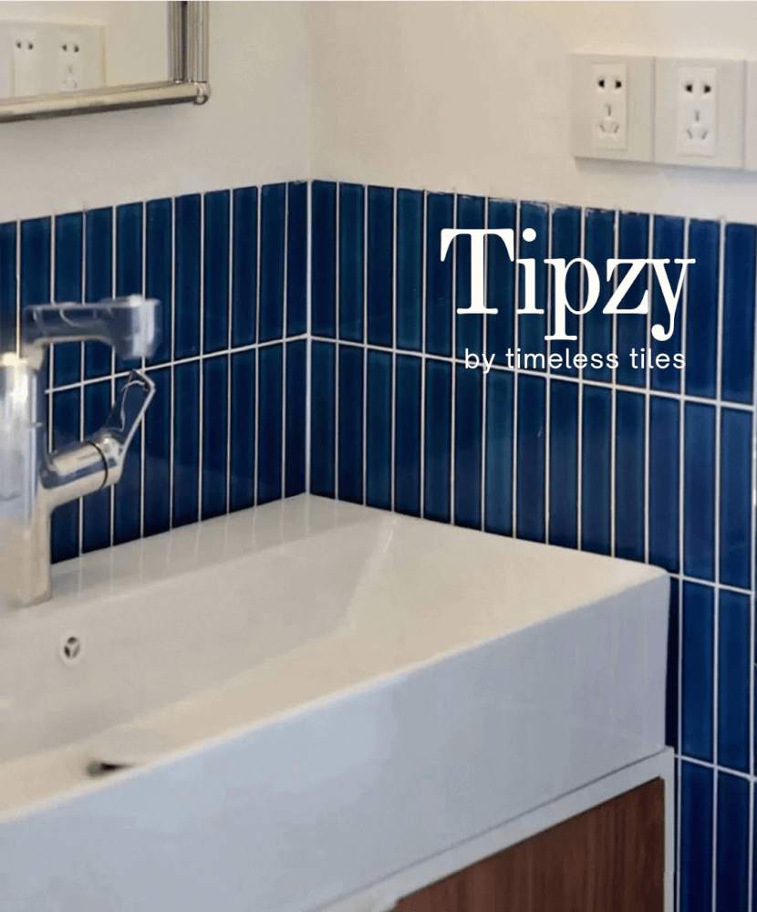 โมเสค TIMELESS TILES รุ่น TIPZY 27.5X29.6 ซม. สีน้ำเงิน ผิวเงา กระเบื้องผนัง